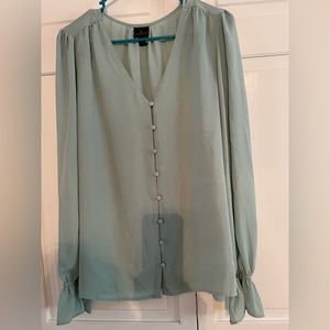 Worthington feminine dressy blouse, aqua color worn one time.